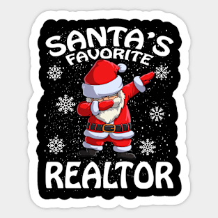 Santas Favorite Realtor Christmas Sticker